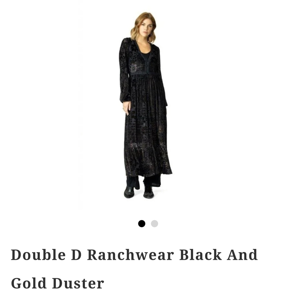 Double D Ranch Black Velvet Maxi Duster And Jumpsuit